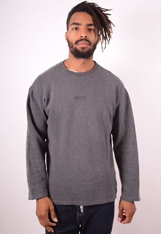 DOLCE & GABBANA MENS VINTAGE SWEATSHIRT JUMPER XXL GREY 90S