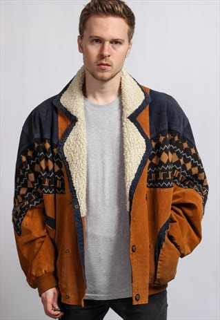 VINTAGE AZTEC SHERPA JACKET