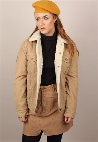 VINTAGE LEVI'S CORD FLEECE LINED JACKET ASM1600