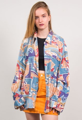 VINTAGE 90'S ABSTRACT SHIRT FESTIVAL