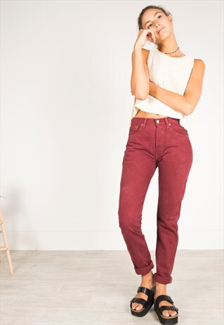 VINTAGE 80S LEVI'S 501 SLIM FIT /AVELINASREWORKS/ R007