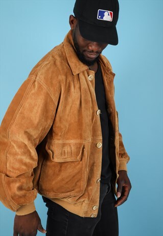 VINTAGE SUEDE BOMBER JACKET NJ390