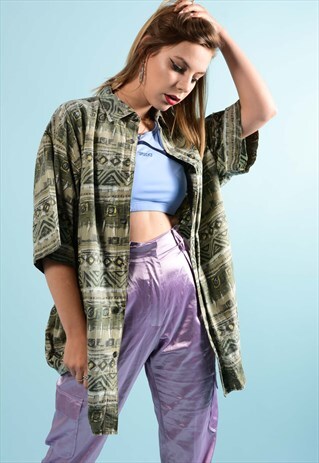 VINTAGE BOYFRIEND FIT PATTERN SHIRT