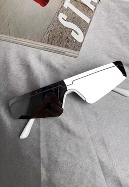Futuristic Square Silver Sunglasses