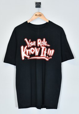 Vintage 2011 The Rock Wrestling T-Shirt Black XLarge