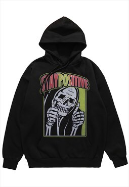 Death reaper hoodie skeleton pullover premium grunge jumper 
