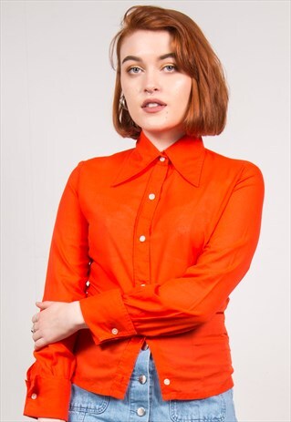 VINTAGE 70'S RED SHIRT