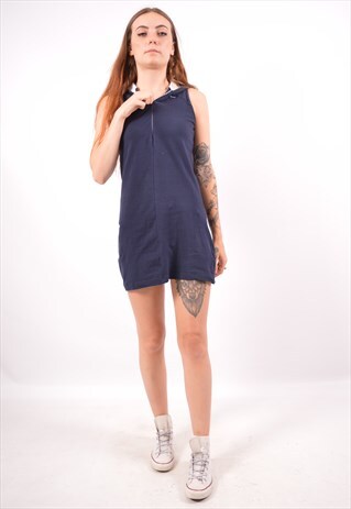 VINTAGE CHAMPION HOODED DRESS NAVY BLUE