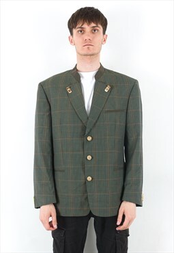 LODENFREY Vintage M Men's Trachten UK 40S Blazer Check Wool 