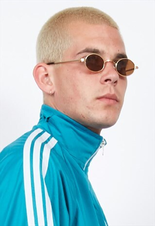 ROUND BROWN LENS/GOLD FRAME SUNGLASSES