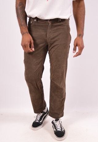 VINTAGE TRUSSARDI VELVET TROUSERS KHAKI