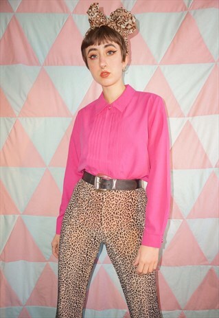 VINTAGE 90S PINK PLEATED SHIRT