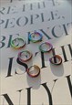 Rainbow Hoop Earrings Set