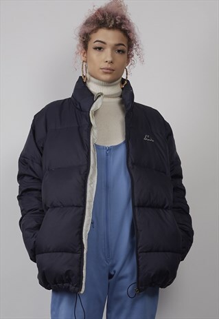 VINTAGE 90'S KAPPA DOWN NAVY OVERSIZED PUFFER JACKET