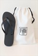 NAKED BLACK FLIP FLOPS