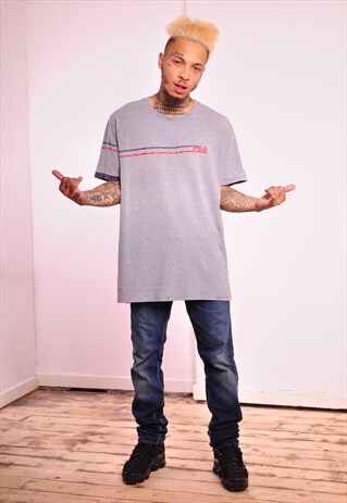 VINTAGE FILA 90S GREY MARBLE T-SHIRT
