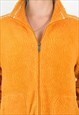 WOMEN'S M SWEATSHIRT FLEECE PILE SHERPA ORANGE JUMPER JACKET