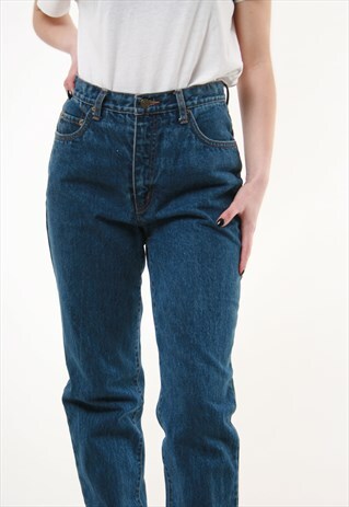 90S VINTAGE MOMS HIGH WAISTED DENIM WASH BLUE JEANS 407