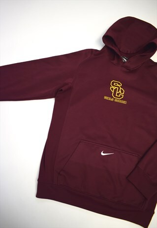 VINTAGE 90S NIKE MAROON GIRLS SOCCER HOODIE