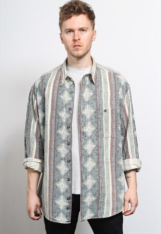 VINTAGE AZTEC PATTERNED SHIRT