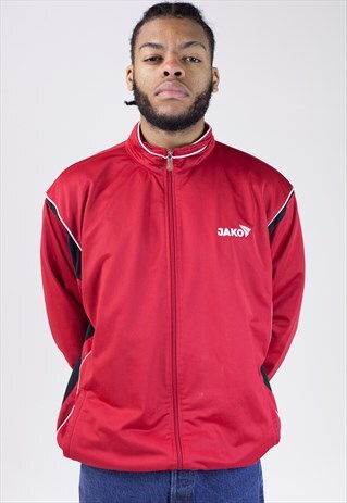 VINTAGE RED ZIP UP 90'S JACKET
