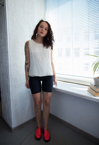 VINTAGE 70'S CREAM BEADED TOP