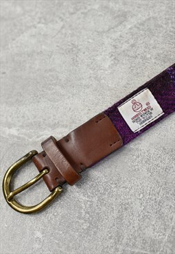 Vintage Harris Tweed Leather Belt