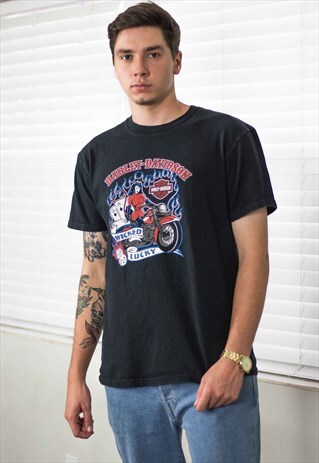 VINTAGE HARLEY DAVIDSON T-SHIRT LOGO 90S L 8.1