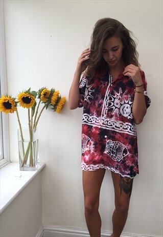 CRAZY PATTERN OVERSIZED RETRO VINTAGE UNISEX FESTIVAL SHIRT
