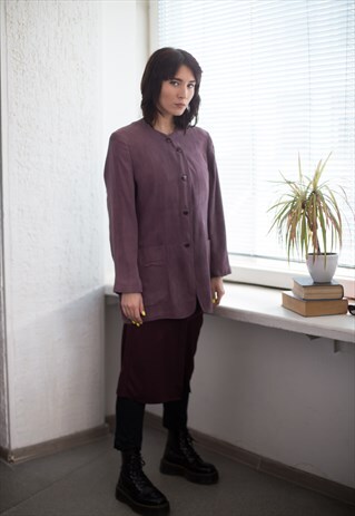 VINTAGE 80'S PURPLE SUEDE LOOKS JACKET