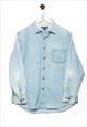 Vintage Croft & Barrow Denim Shirt Ligth Washed Look Blue