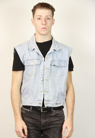 VINTAGE SLEEVELESS 90S DENIM JACKET