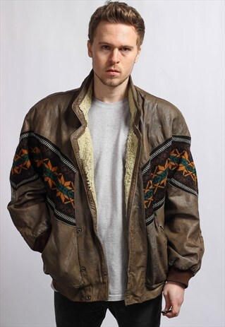 VINTAGE AZTEC SHERPA JACKET
