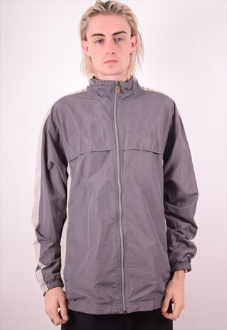 NIKE MENS VINTAGE TRACKSUIT TOP JACKET XL GREY 90S