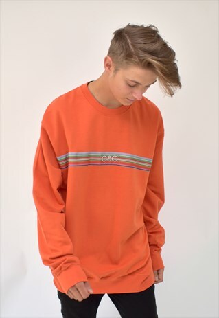G&G UNISEX BURNT ORANGE VINTAGE RIBBON SWEAT