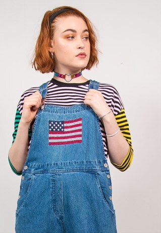 VINTAGE 90'S LONG DUNGAREES