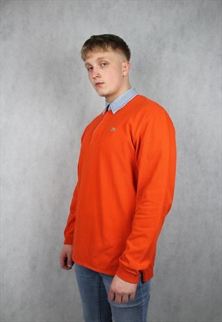 ORANGE LACOSTE RUGBY SHIRT