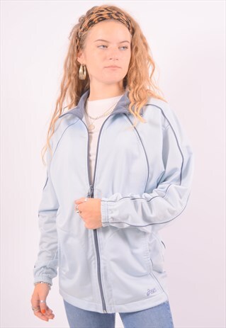 VINTAGE ASICS TRACKSUIT TOP JACKET BLUE