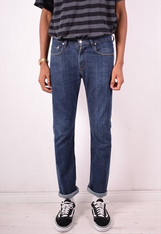 LEVI'S 752 MENS VINTAGE JEANS W30 L34 BLUE 90S