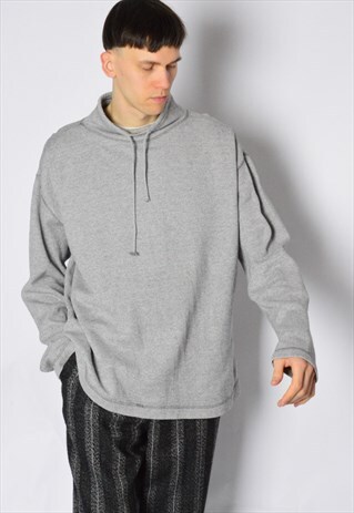 Vintage 90s Grey Minimalist Mock Neck Sweatshirt | KALEIDOO | ASOS ...