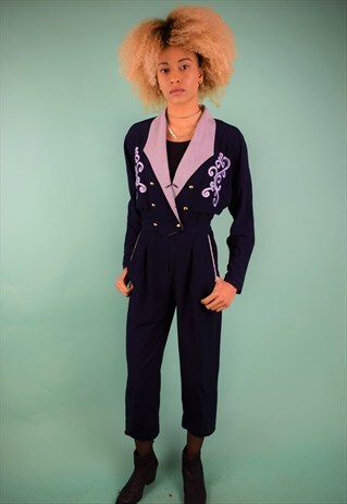 VINTAGE 80'S DOUBLE BREASTED JUMPSUIT