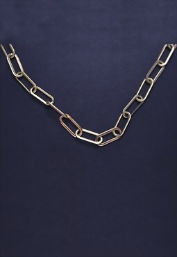 CRW Gold Paperclip Chain Necklace 