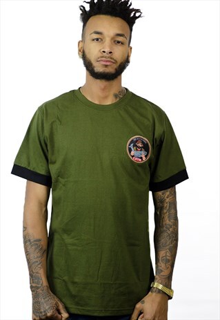 GREEN EMBROIDERED/PRINT HUNTER OUTDOORS T-SHIRT