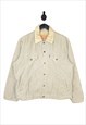 Men's Levi's Sherpa Lined Corduroy Jacket In Beige Size XL