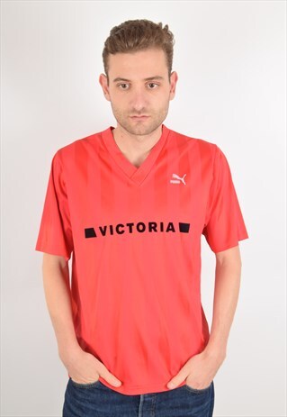 VINTAGE PUMA FOOTBALL SHIRT / JERSEY MADE IN W-GERMANY 80'S