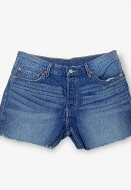 Vintage levi's 501 cut off denim shorts blue w34 - BV16186M