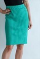 VINTAGE 80S BODYCON PENCIL SKIRT IN FINE KNIT