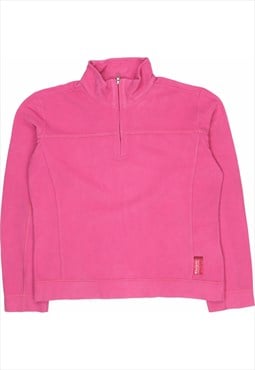 Champion 90's Quarter Zip Fleece Sweatshirt Large Pink