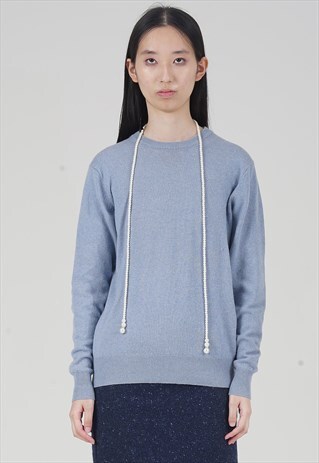 VINTAGE 90S BABY BLUE JUMPER