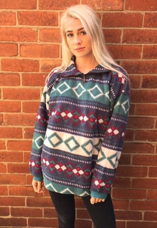 VINTAGE REEBOK ATZEC FLEECE JUMPER